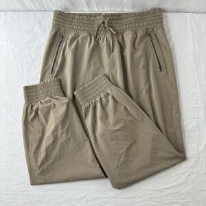 Athleta Womens Camden Jogger Tan Light Weight High Rise Style 486192-01 Size 12